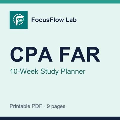 CPA FAR 10-Week Study Planner cover