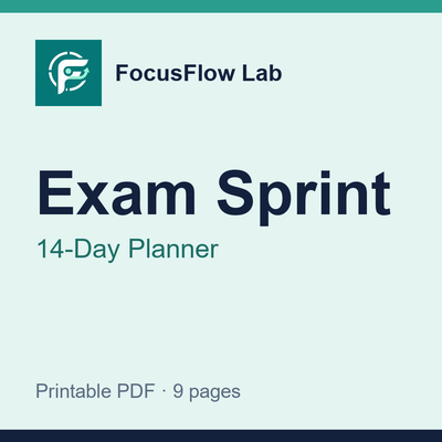 Exam Sprint Planner cover