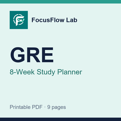 GRE 8-Week Study Planner cover