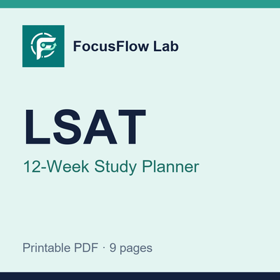 LSAT 12-Week Study Planner cover