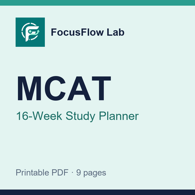 MCAT 16-Week Study Planner cover