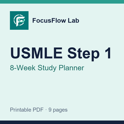 USMLE Step 1 8-Week Study Planner cover